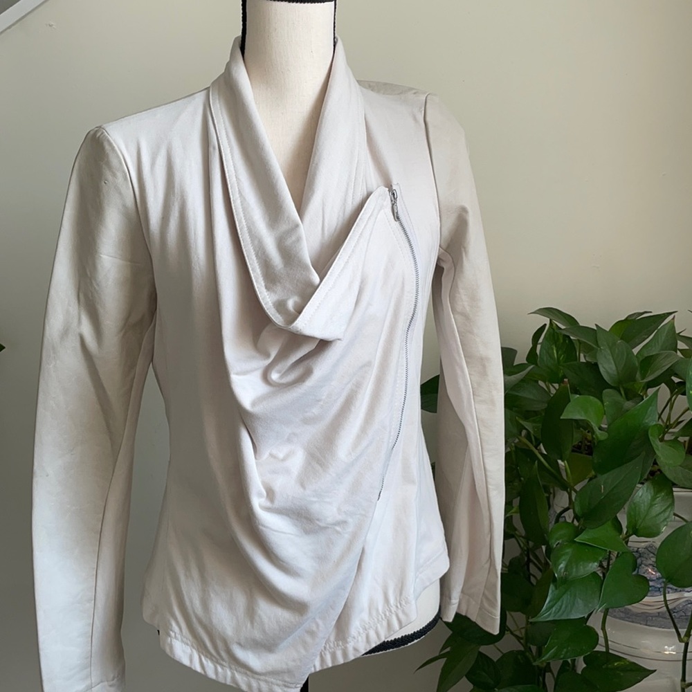 INC Faux Leather & Knit Jacket | Size Medium